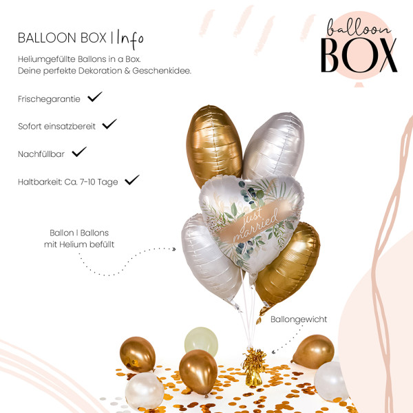 Heliumballon in der Box Wedding Natural Frame 3