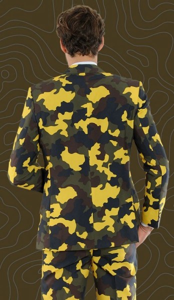 Costume de soirée camouflage jaune fluo pour homme 2