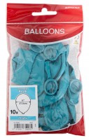 Vorschau: 10 Aqua Perlmutt Luftballons Partydancer 27,5cm