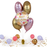 Vorschau: Heliumballon in der Box Shiny Dots Birthday