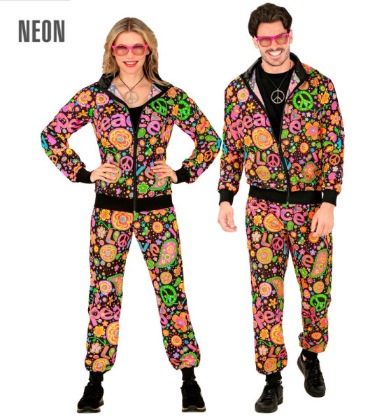 Neonowy dres Hippie Peace - unisex