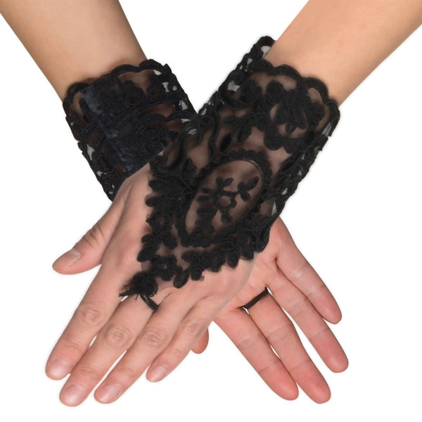 Baroque Gloves in Velvet Look