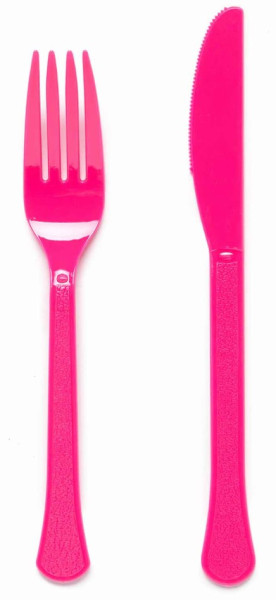 Live Pink reusable cutlery set 24 pieces