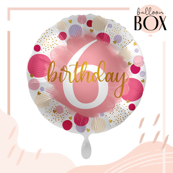 Heliumballon in der Box Sweet Birthday Six 3