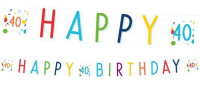 Confetti party garland 40th birthday 1.8m