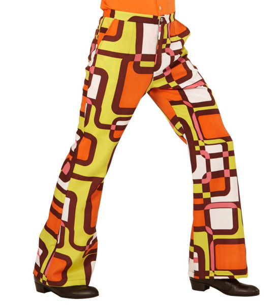 Męskie spodnie w stylu disco z lat 70