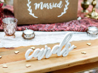 Preview: Cards deco lettering white 20 x 10cm