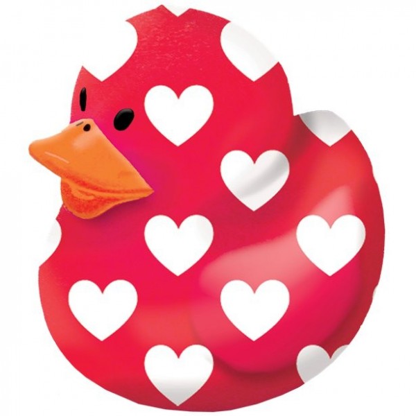 Courageous rubber duck red