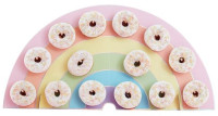 Vorschau: Pastell Regenbogen Donutwand