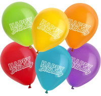 Widok: Butelka z helem z okazji urodzin z balonami