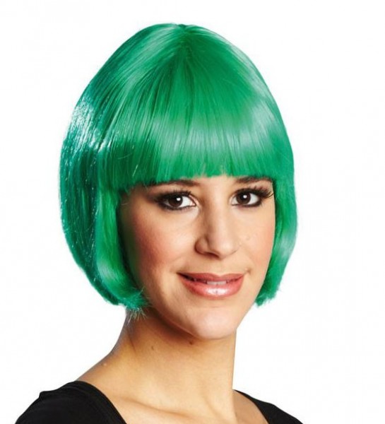 Parrucca capelli corti verde