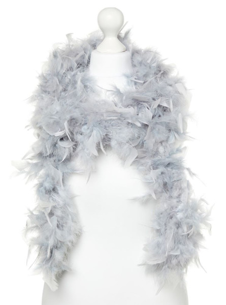 Feather boa silver deluxe