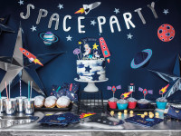 Preview: 6 space party paper cups 200ml