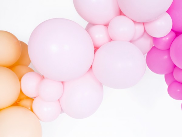 100 balonów Partylover pastelowy róż 27cm 2