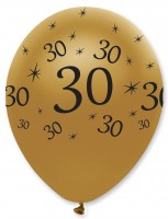 Anteprima: 6 palloncini magici 30 ° compleanno 30 cm
