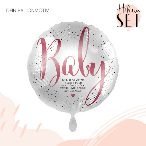Little Cute Baby Girl Ballonbouquet-Set mit Heliumbehälter 2