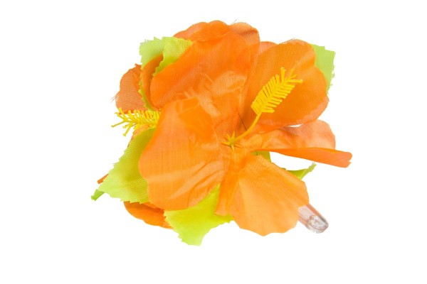 Blüten Haarspange Hawaii orange