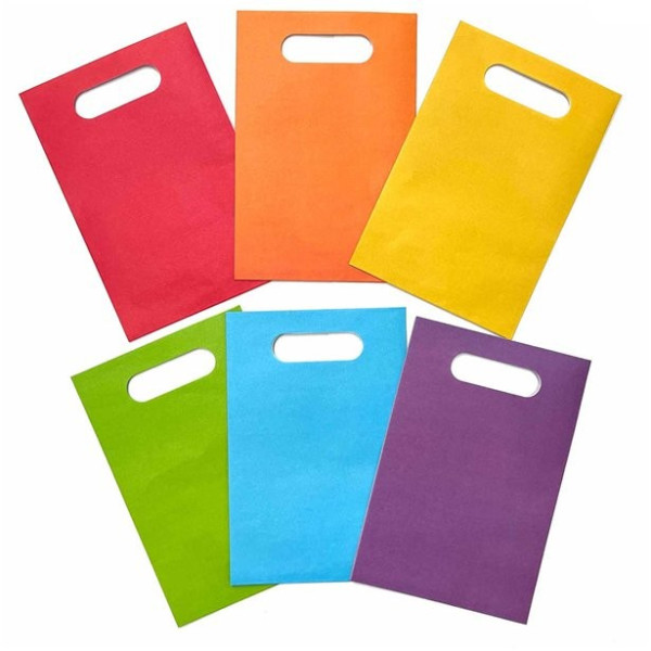 6 coloured gift bags