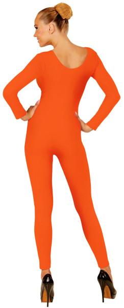Bodysuit met lange mouwen voor dames oranje