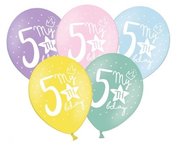 50 Mina 5-årsballonger 30cm