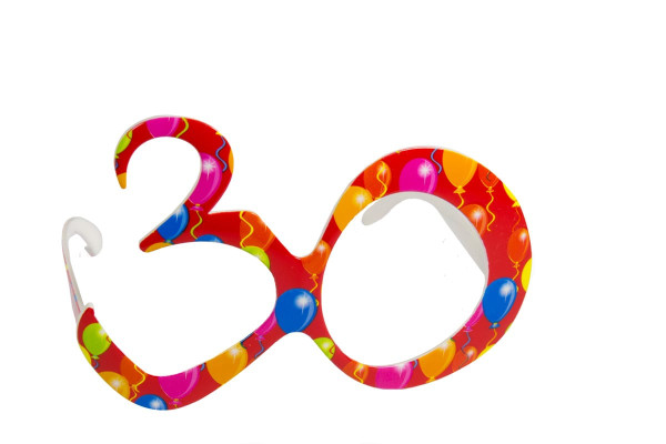30e verjaardag party bril rood