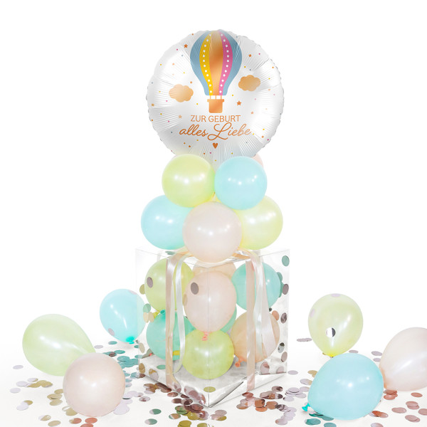 Balloha Geschenkbox DIY Zur Geburt Heißluftballon XL