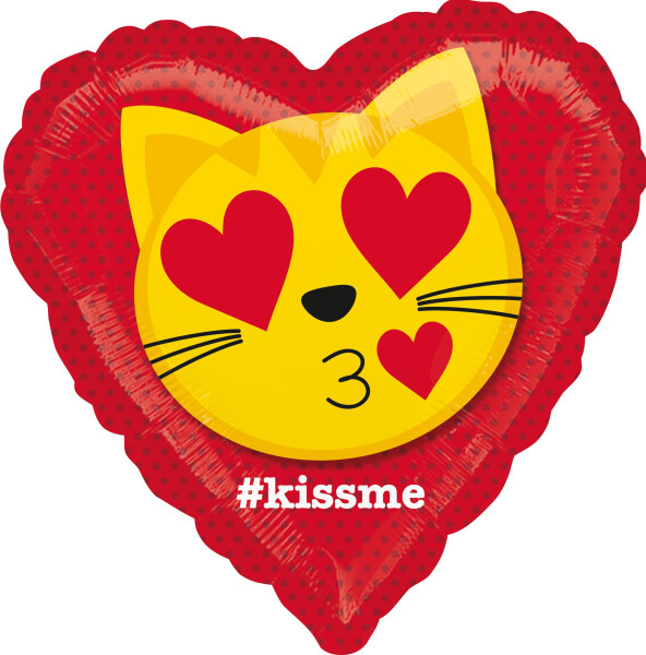 Kiss me KittyCat Folienballon 43 cm