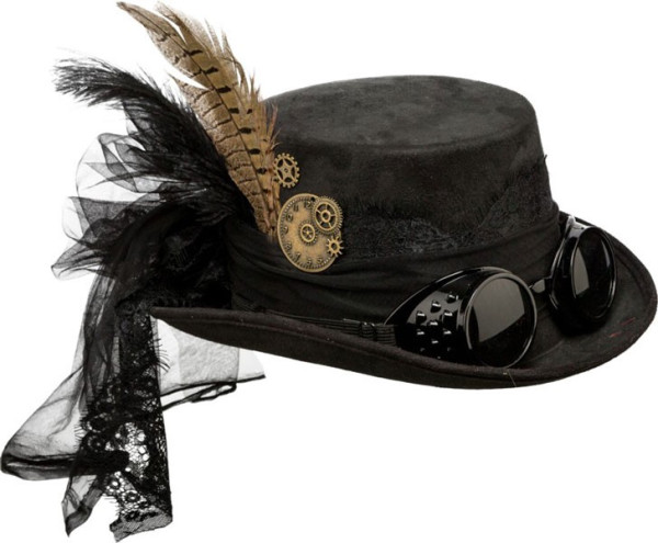 Czarny kapelusz Fedora Rocker 4