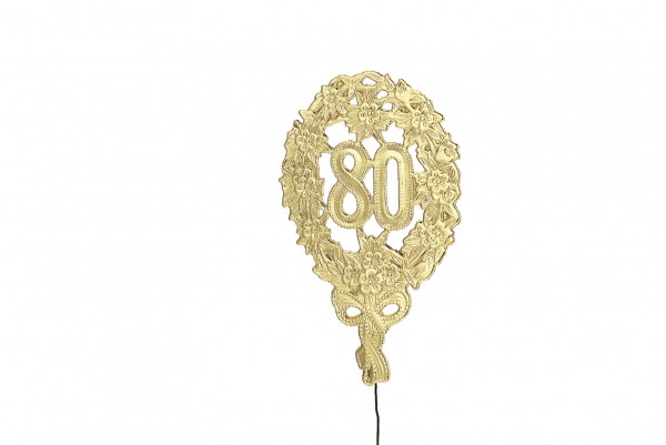 Aniversario de oro número 80 en relieve 28cm