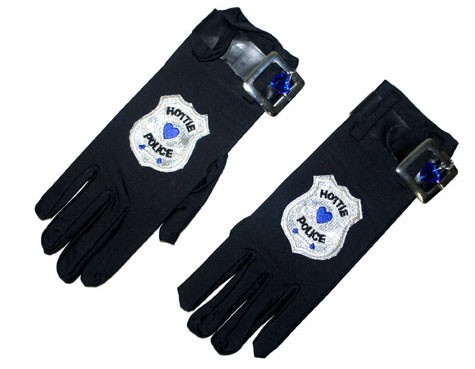 Police gloves for women with emblem