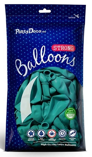 100 ballons étoiles turquoise 30cm 2