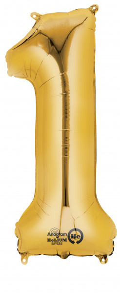 Palloncino numero 1 oro 86 cm