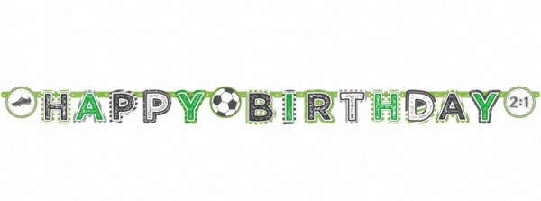 Tillykke med fødselsdagen Fodboldfest Guirlande 2m