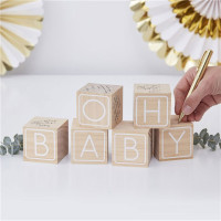 Oh baby building block guest book