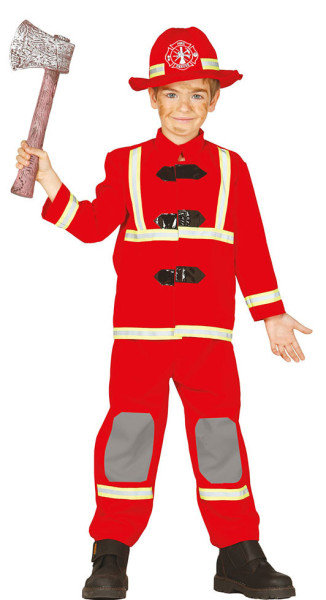 Firefighter fire department costume for children
