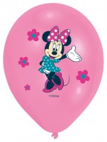 Vorschau: 6 Pinke Minnie Mouse Luftballons 27,5cm