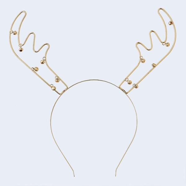 Golden Christmas Reindeer Headband