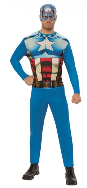 Licenseret Captain America herre kostume