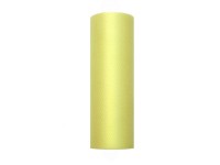 Preview: Tulle fabric Luna lemon yellow 9m x 15cm