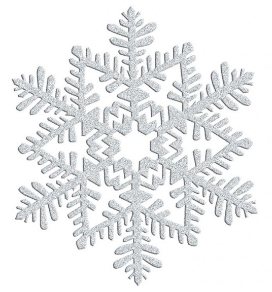 Sparkling snowflake hanger 16cm