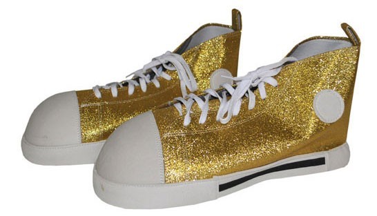 Giant shoes clown gold