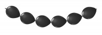 8 ballonger svarta för girlanger 3m