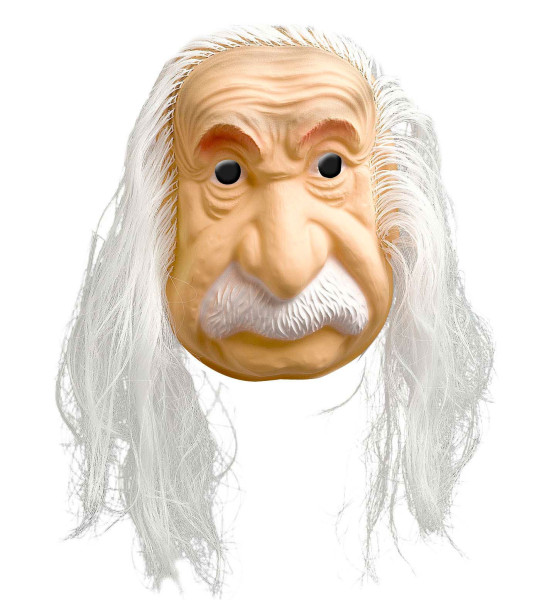 Freaky Einstein Mask With Hair