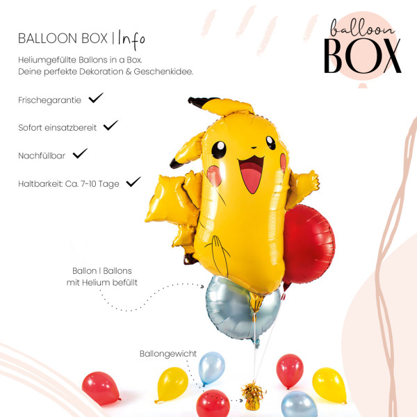 XL Heliumballon in der Box 3-teiliges Set Pikachu 3