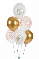 6 låt kärlek växa ballonger 30cm