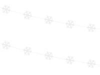 Vista previa: 2 guirnaldas de cristal de nieve 180cm blanco