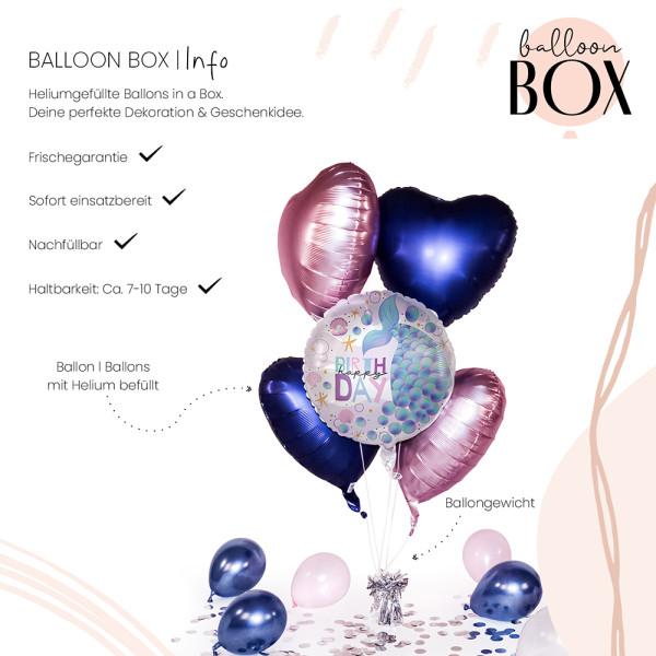 Heliumballon in der Box Magical Mermaid Birthday 3