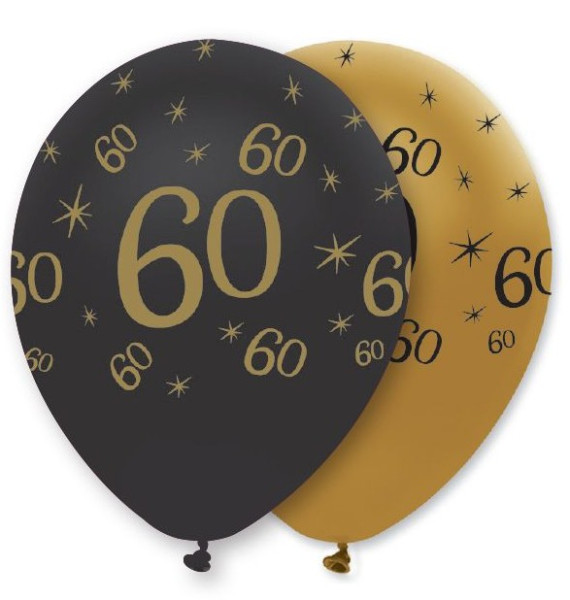 6 magiske 60-års fødselsdagsballoner 30 cm