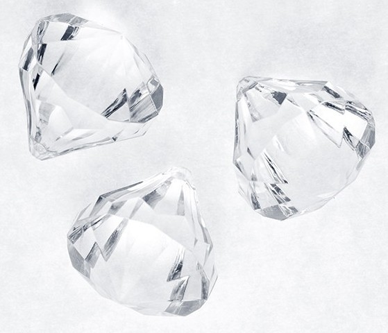 5 diamanten hangers Saphira 3,1 x 3,7 cm 3