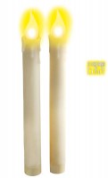 Widok: Elektryczne świece stołowe białe 2 sztuki 18,5 cm